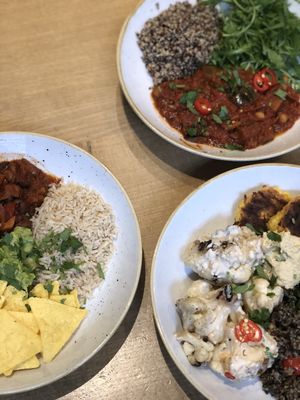 Cauliflower was bland and the fritters were to dry  at Plants by Deliciously Ella in London