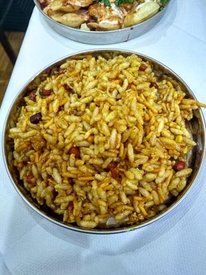 Bhel puri #Veganuary at HealthyWealthy in North London