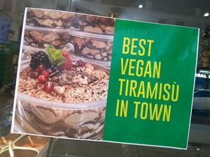 The sign doesn't lie my friends #Veganuary at HealthyWealthy in North London