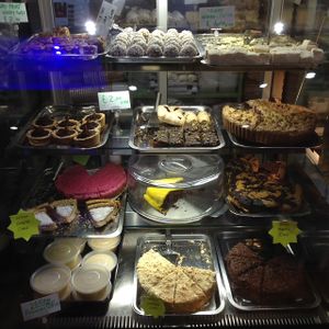 huge variety of vegan cakes at HealthyWealthy in North London
