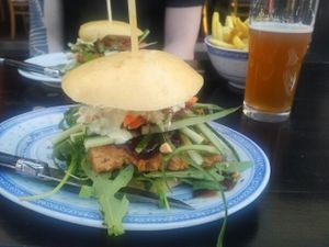 vegan teriyaki burger at Grilly Idol in Hamburg