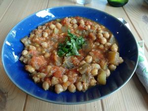 chickpea stew at Vía-Organica in Tenerife