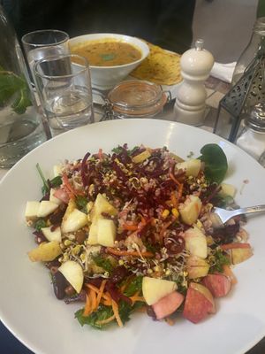Yummy salad- the apple really made it !  #Veganuary at Santosa Wellness Centre Cafe in Edinburgh