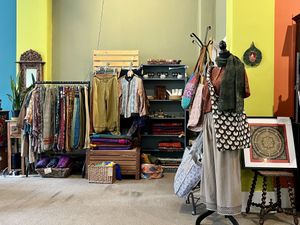 Fair trade clothing   at Santosa Wellness Centre Cafe in Edinburgh