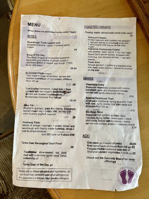 Menú   at Santosa Wellness Centre Cafe in Edinburgh