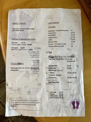 Menú   at Santosa Wellness Centre Cafe in Edinburgh