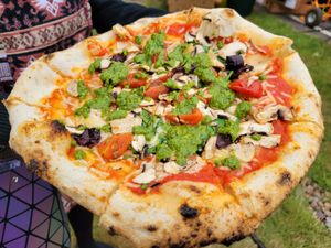 Pesto veggie pizza at Picky Wops in South West London