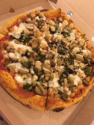 Super pizza with a lot of things  at Picky Wops in South West London