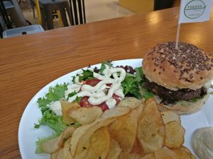 Yummy! at Vegana Burgers - Mercado de Campo de Ouriqu in Lisbon