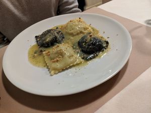 Ravioli at La Tecia Vegana in Venice