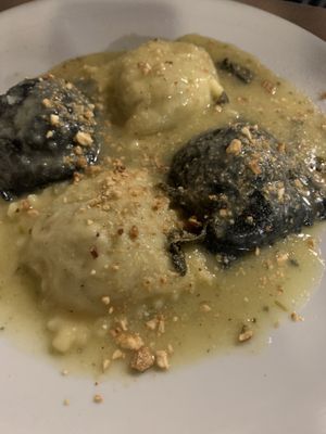 Tortelli di seitan at La Tecia Vegana in Venice