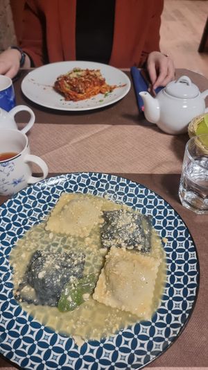 Ravioli at La Tecia Vegana in Venice