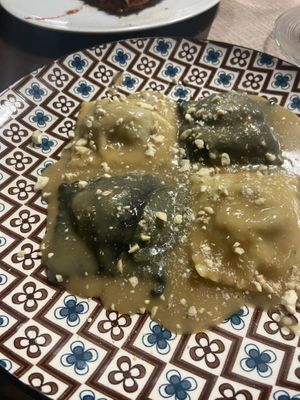 Mushroom and sage ravioli   at La Tecia Vegana in Venice