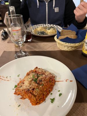 Kamut lasagna & ravioli at La Tecia Vegana in Venice