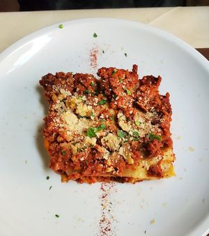 Lasagna at La Tecia Vegana in Venice