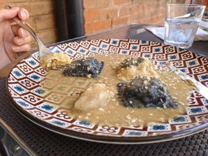 Ravioli at La Tecia Vegana in Venice