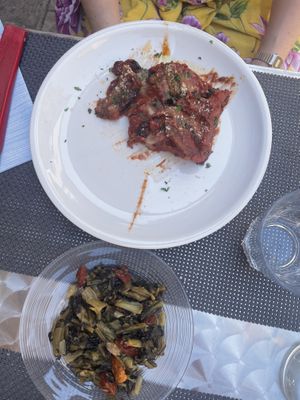 Parmigiana (the veggies are cicoria)  at La Tecia Vegana in Venice