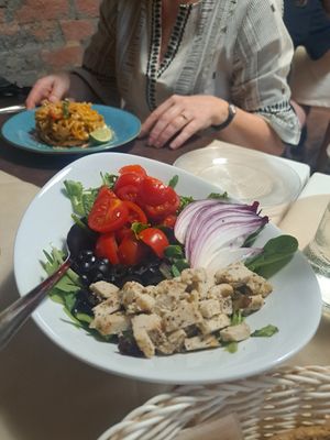 Greek Salad Side at La Tecia Vegana in Venice