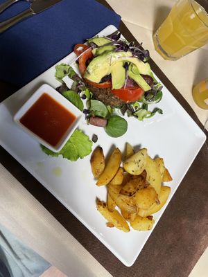 Burger  at La Tecia Vegana in Venice