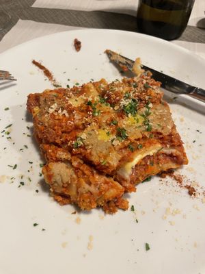 Lasagna  at La Tecia Vegana in Venice