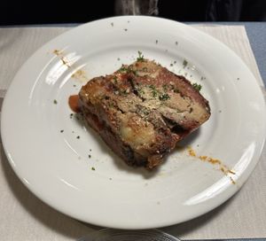 Melanzane parmigiana   at La Tecia Vegana in Venice