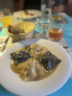 Ravioli   at La Tecia Vegana in Venice