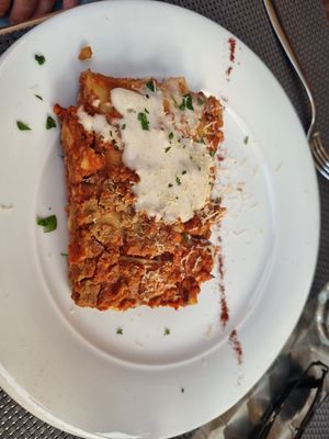 Lasagne at La Tecia Vegana in Venice