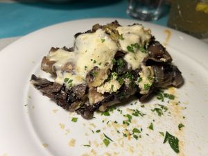 Leak lasagna  at La Tecia Vegana in Venice