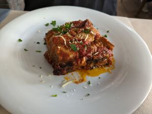 Parmigiana at La Tecia Vegana in Venice