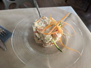 Russian salad at La Tecia Vegana in Venice