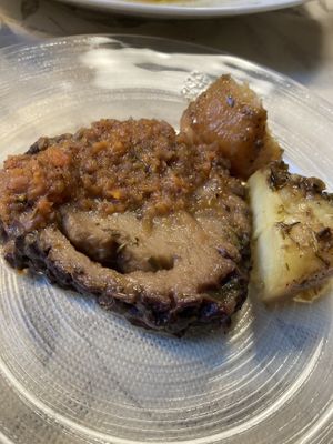 Vegan seitan roast  at La Tecia Vegana in Venice