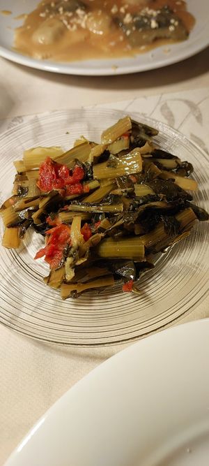Sauteed chicory at La Tecia Vegana in Venice