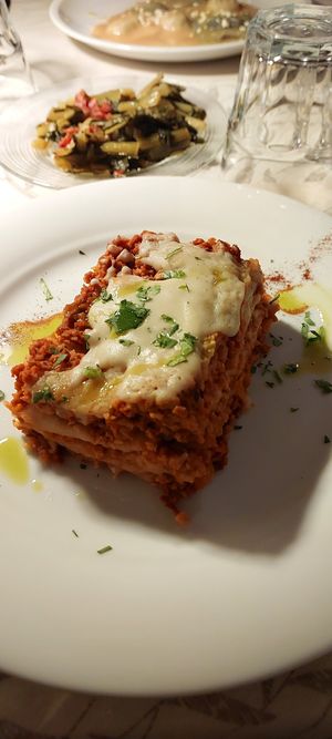 Lasagne at La Tecia Vegana in Venice