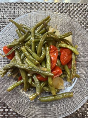 Green beans sauteed
With cherry tomatoes, onion and ginger  at La Tecia Vegana in Venice