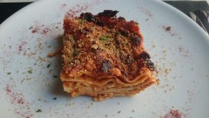 Lasagne at La Tecia Vegana in Venice