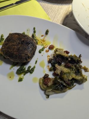 Fish dish at La Tecia Vegana in Venice