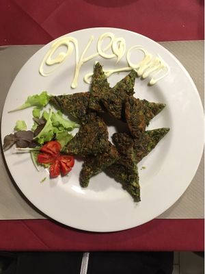 Chickpeas omelette  at La Tecia Vegana in Venice