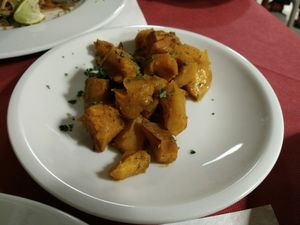pumpkin side dish at La Tecia Vegana in Venice