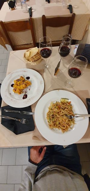 Tagliatelle e gnocchi at La Tecia Vegana in Venice