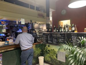Inside of the restaurant. at La Tecia Vegana in Venice