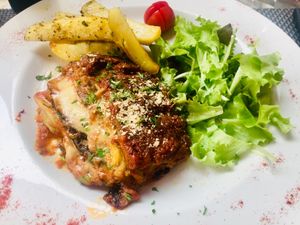 Vegan Eggplant Parma at La Tecia Vegana in Venice