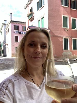 Cheers..  at La Tecia Vegana in Venice