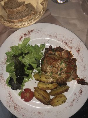 Eggplant Parmesan  at La Tecia Vegana in Venice