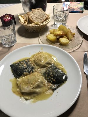Incredible Ravioli with cashew nuts  at La Tecia Vegana in Venice