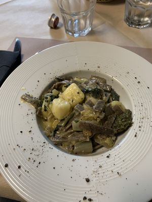 Pizzocheri to die for  at La Tecia Vegana in Venice