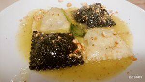 Homemade raviolis at La Tecia Vegana in Venice