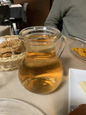 Half litre white wine - really nice!  at La Tecia Vegana in Venice