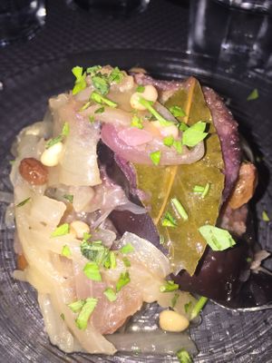 Aubergine saor at La Tecia Vegana in Venice