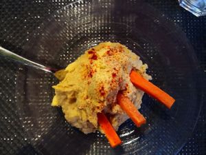 Humus of cickpeas at La Tecia Vegana in Venice