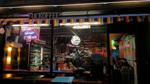 front at Fuckoffee in South East London